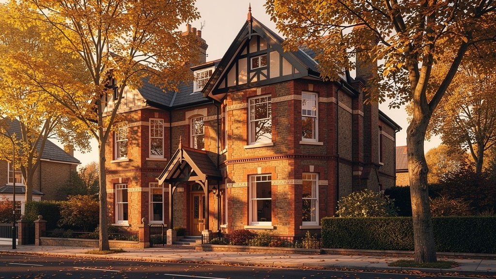 Arts and Crafts Victorian house in Bedford Park conservation area West London
