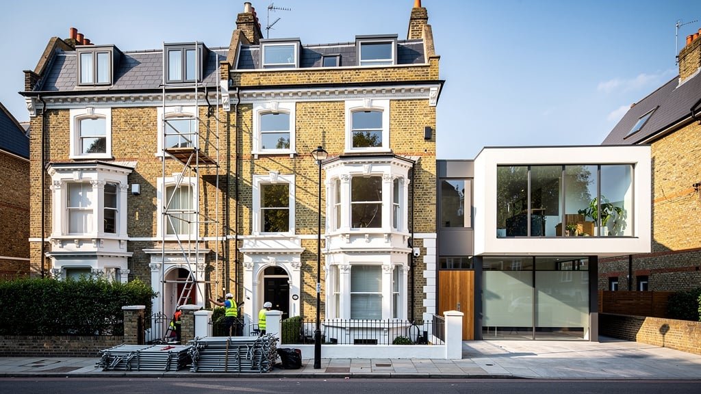 Victorian terraced house in West London with a loft conversion requiring party wall agreement