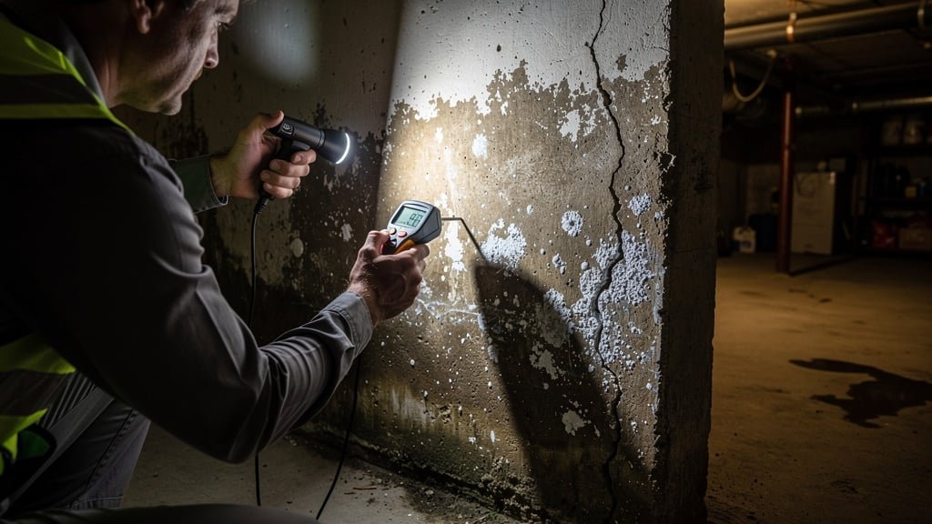 Damp inspection in Victorian property