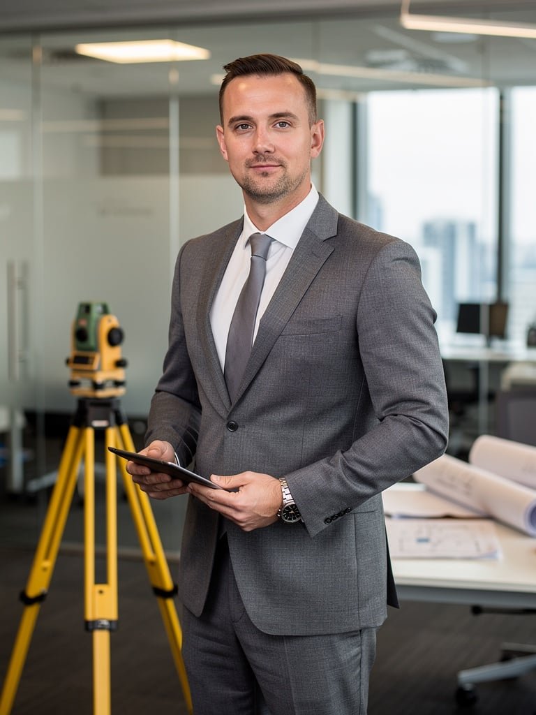 Building surveyor conducting property inspections