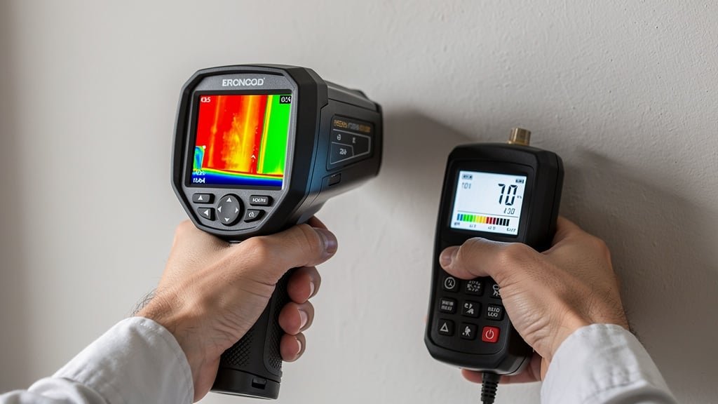 Damp and timber survey using thermal imaging in Chiswick